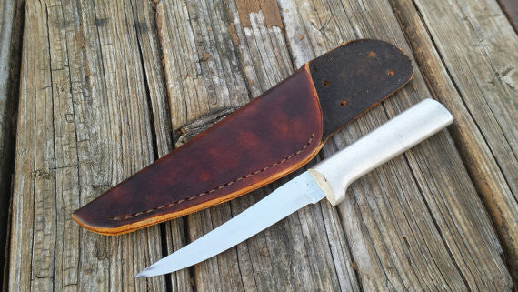 Fillet Knife Leather Sheath Handmade in the USA – Whitaker Leather