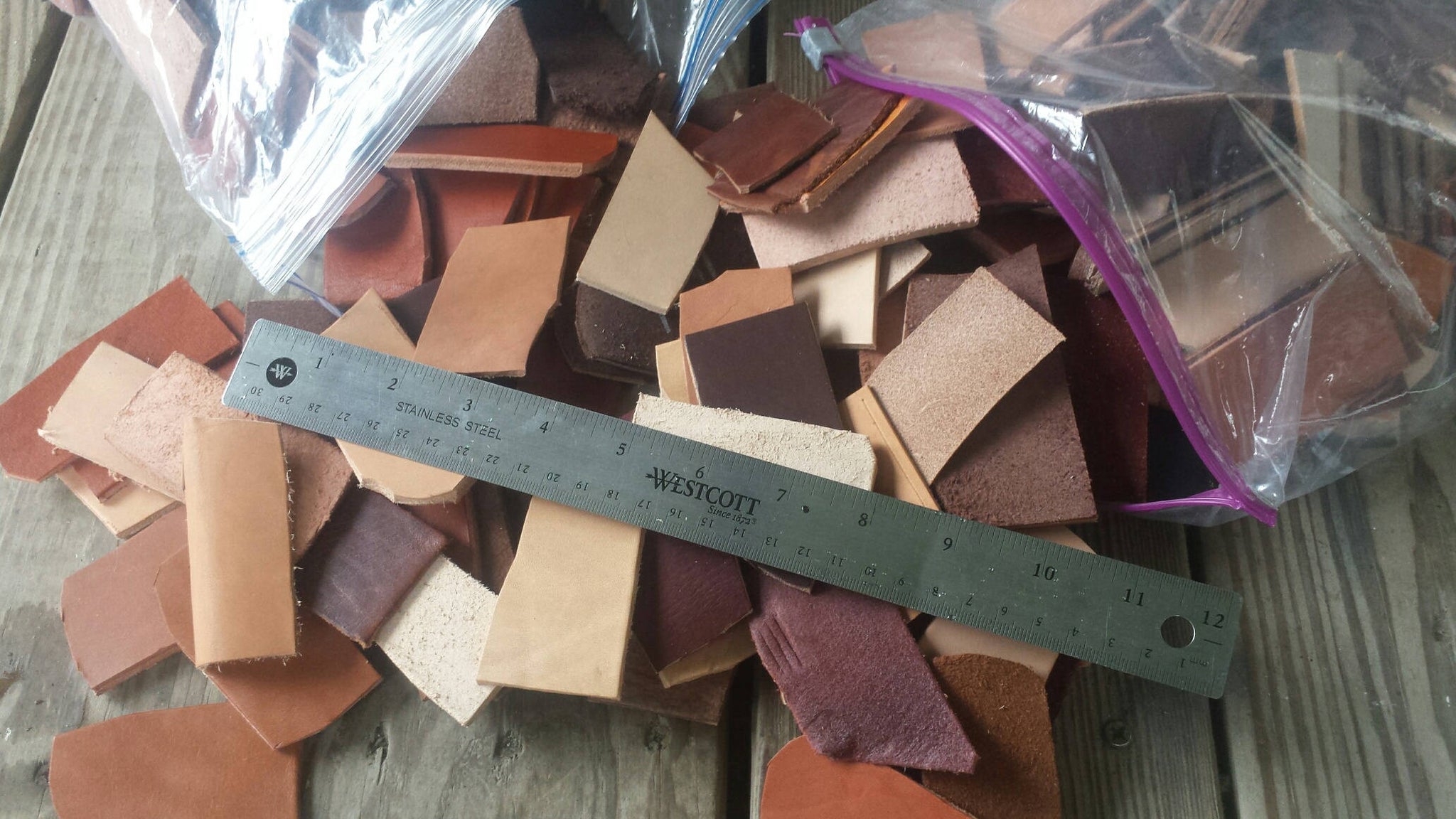 Leather Scraps, Pieces & Remnants (2)